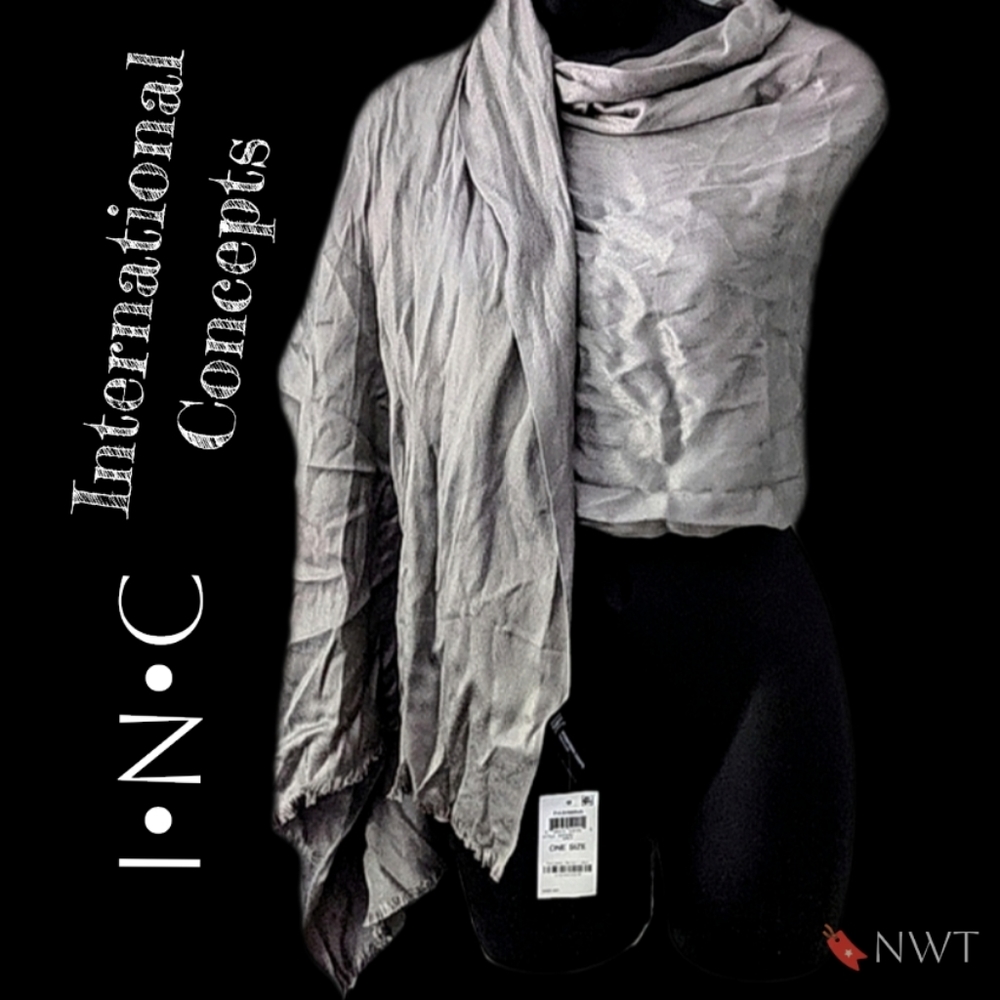 🔖INC International Concepts silvery pashmina scarf (NWT!) 🎉 HP 🎉